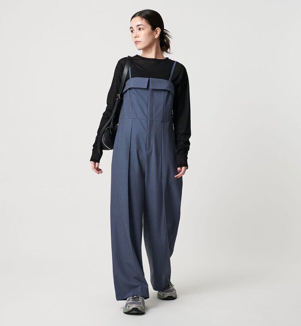 BEAUTY&YOUTH UNITED ARROWS「【WEB限定】ドレープツイルオールインワン ウォッシャブル」|オールインワン|NAVY