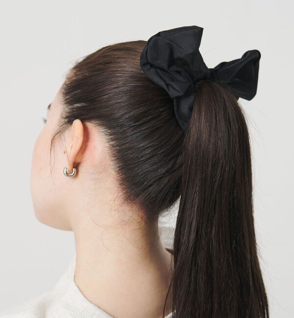 BEAUTY&YOUTH UNITED ARROWS「＜heyep＞Silk Heart Scrunchie ハート シュシュ/Medium」|ヘアゴム・シュシュ|BLACK