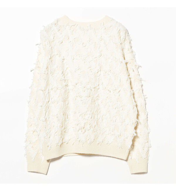 Ray BEAMS 「カット ジャカード フリンジ クルーネック ニット」|ニット・セーター|
