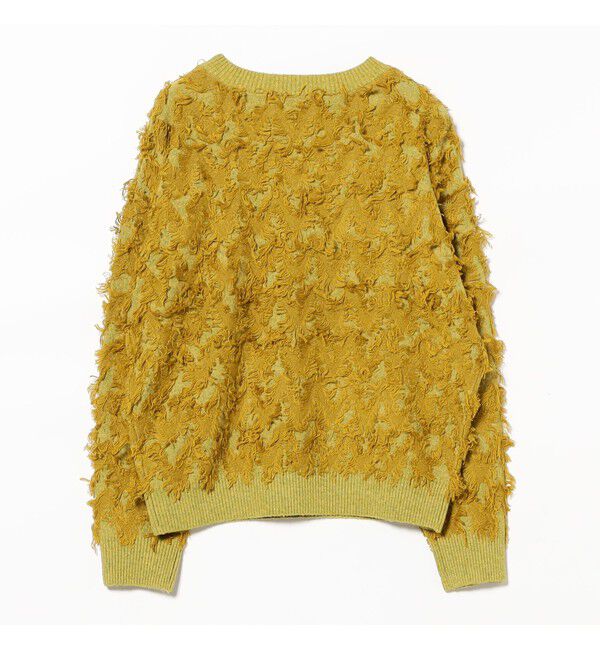 Ray BEAMS 「カット ジャカード フリンジ クルーネック ニット」|ニット・セーター|