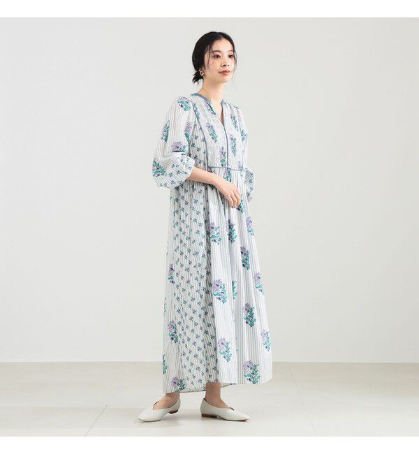 Demi-Luxe BEAMS 「ne Quittez pas / コットンジャカード リリープリント ワンピース」|ワンピース|