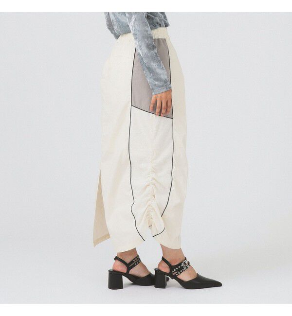 Ray BEAMS 「レース キリカエ トラック スカート」|スカート|