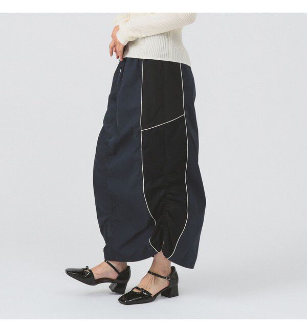 Ray BEAMS 「レース キリカエ トラック スカート」|スカート|