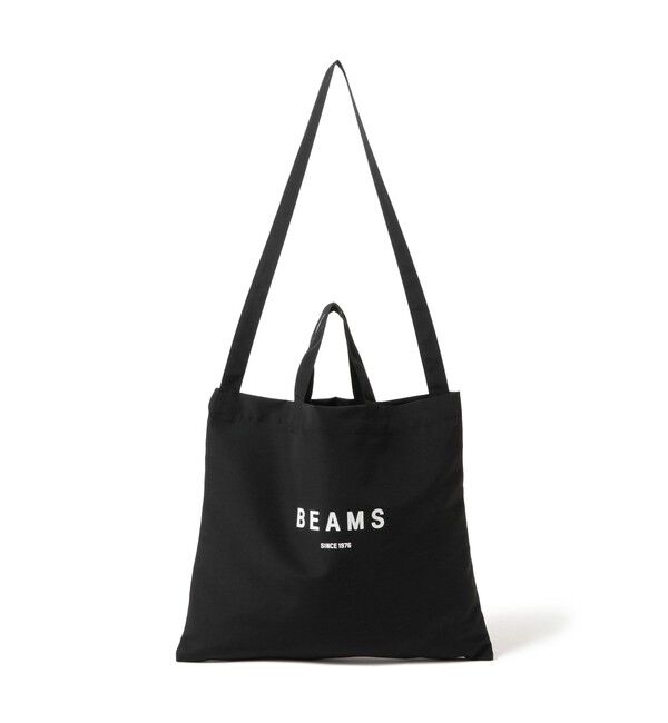 BEAMS「BEAMS ロゴ ショルダーバック」|リュック|BLACK