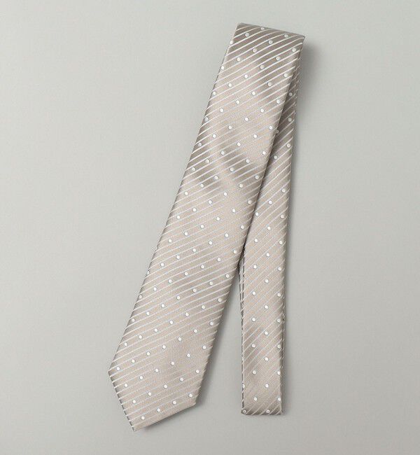 SHIPS「SHIPS: サテン ドビー ドット ネクタイ」|ネクタイ・蝶ネクタイ|ベージュ
