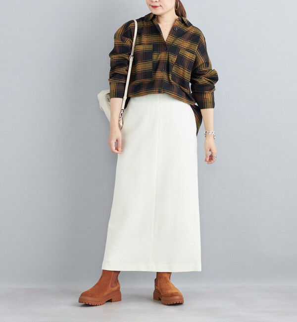 SHIPS for women「〈手洗い可能〉ヘビーミラノリブタイトスカート」|タイト|