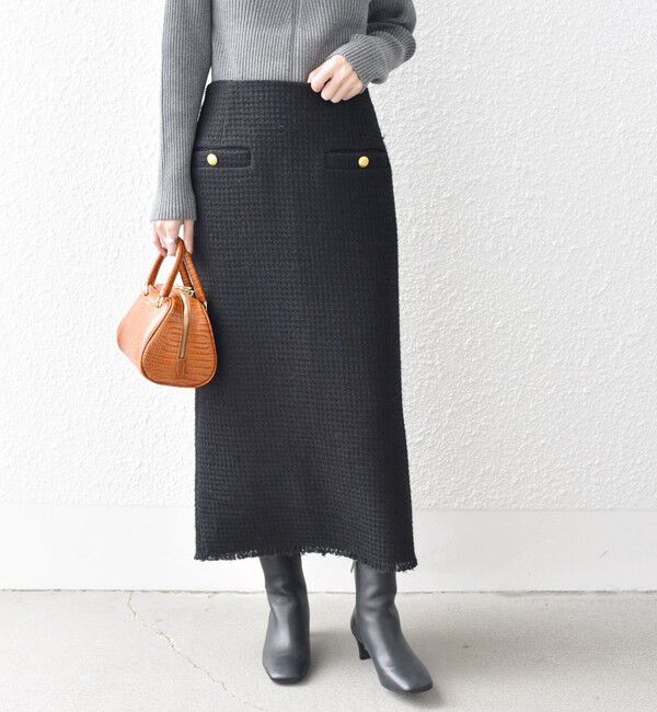 SHIPS for women「*ツイード ポケット デザイン スカート ◇」|スカート|