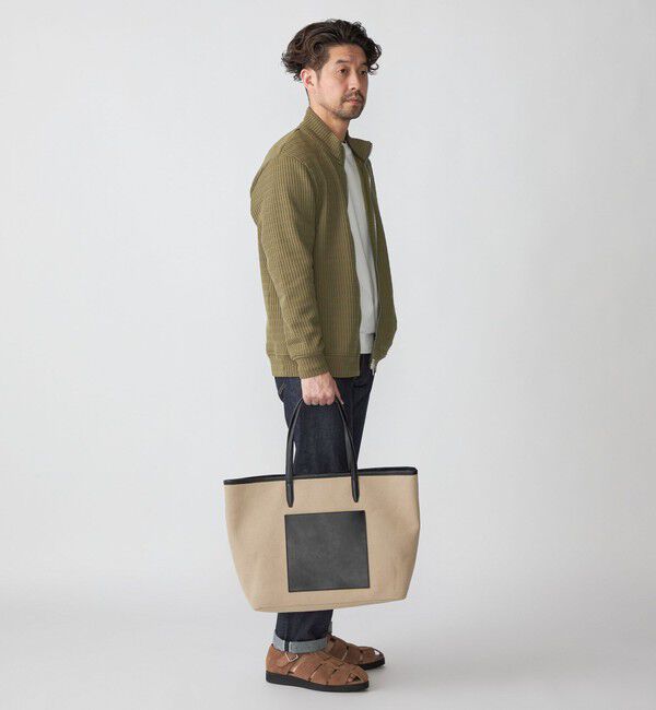 SHIPS「SHIPS: クォーター ゲージ ハイジップ スタンドブルゾン カーディガン」|カーディガン|