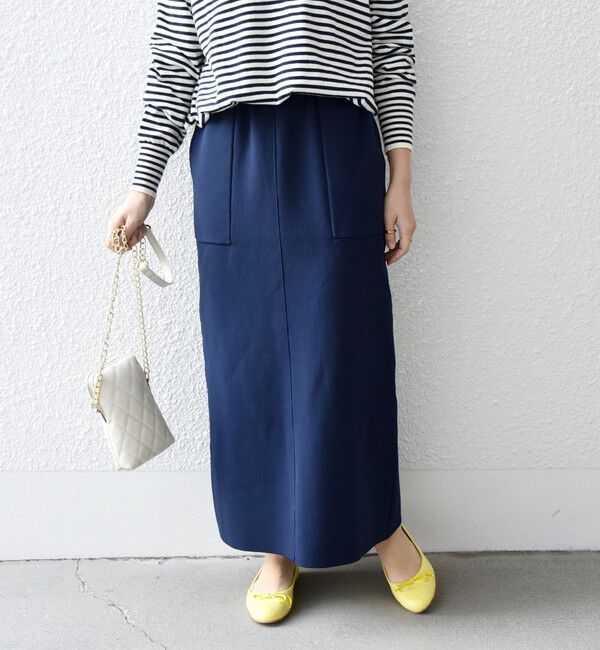 SHIPS any「SHIPS any:〈洗濯機可能〉ポケット Iライン ロング スカート」|スカート|