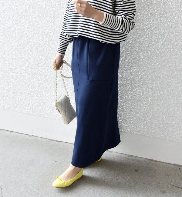 SHIPS any「SHIPS any:〈洗濯機可能〉ポケット Iライン ロング スカート」|スカート|