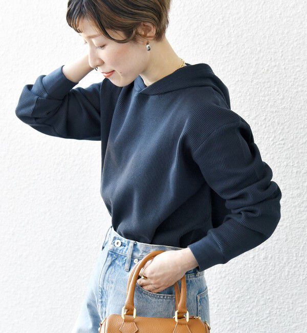 SHIPS any「SHIPS any:〈洗濯機可能〉ワッフル フーディ プルオーバー」|Tシャツ・カットソー|