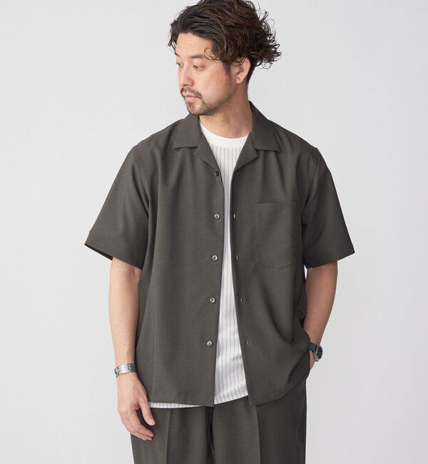 SHIPS「SHIPS: MADE IN JAPAN ドライタッチ オープンカラーシャツ 23SS」|シャツ・ブラウス|