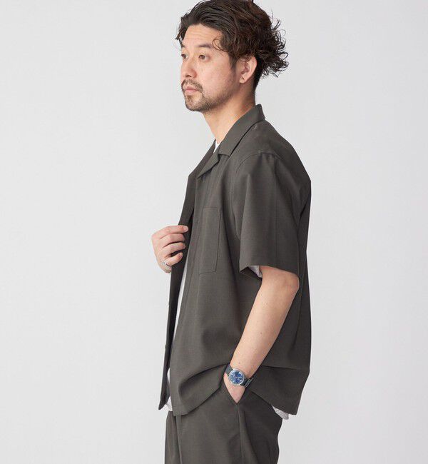 SHIPS「SHIPS: MADE IN JAPAN ドライタッチ オープンカラーシャツ 23SS」|シャツ・ブラウス|