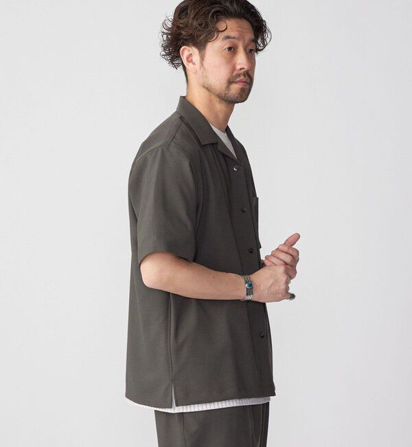 SHIPS「SHIPS: MADE IN JAPAN ドライタッチ オープンカラーシャツ 23SS」|シャツ・ブラウス|
