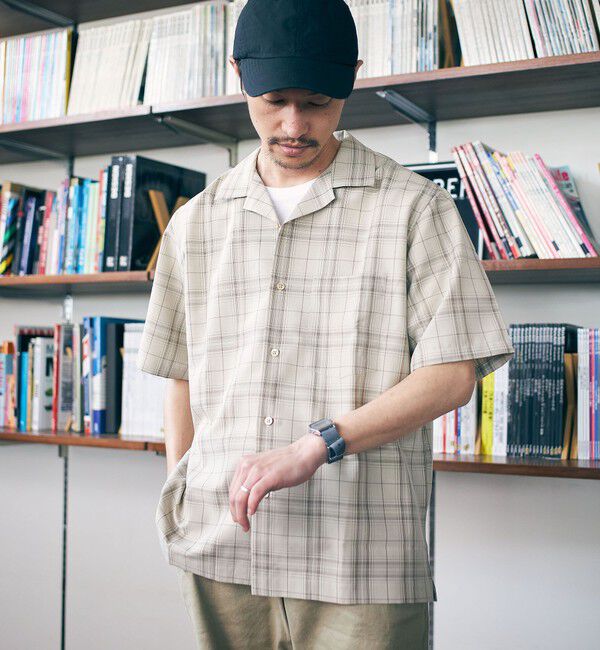 SHIPS「SHIPS: MADE IN JAPAN ドライタッチ オープンカラーシャツ 23SS」|シャツ・ブラウス|ベージュ系