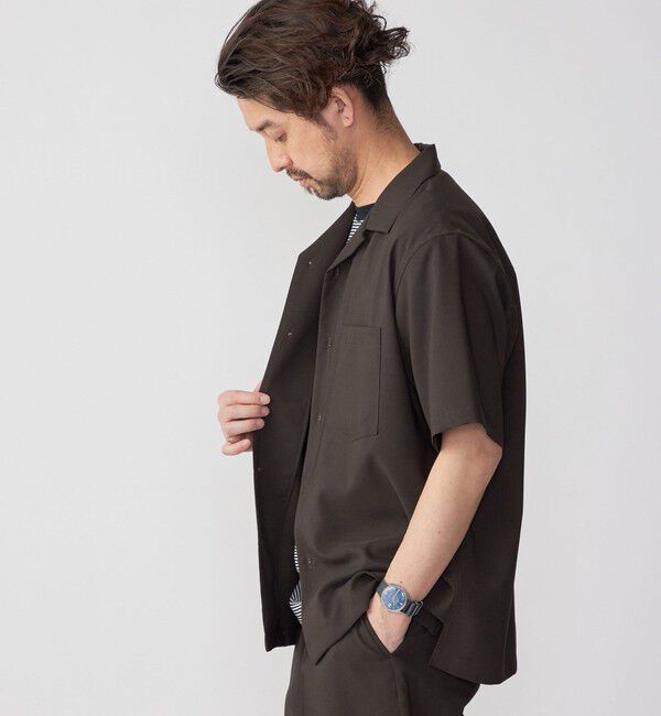 SHIPS「SHIPS: MADE IN JAPAN ドライタッチ オープンカラーシャツ 23SS」|シャツ・ブラウス|