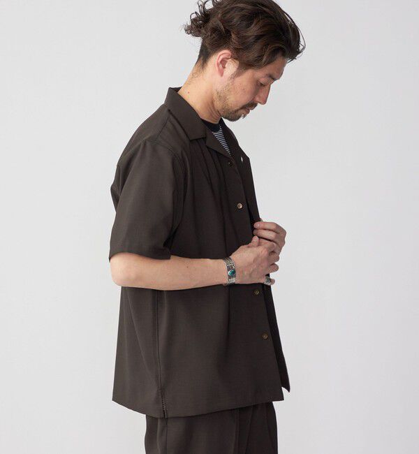 SHIPS「SHIPS: MADE IN JAPAN ドライタッチ オープンカラーシャツ 23SS」|シャツ・ブラウス|