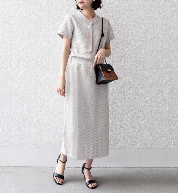 SHIPS for women「* 〈手洗い可能〉ブリスター ジャカード スカート◇」|スカート|