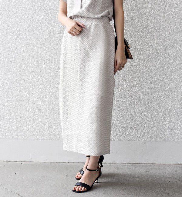 SHIPS for women「* 〈手洗い可能〉ブリスター ジャカード スカート◇」|スカート|