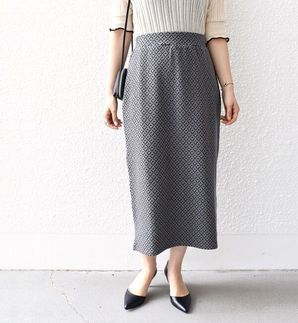 SHIPS for women「* 〈手洗い可能〉ブリスター ジャカード スカート◇」|スカート|