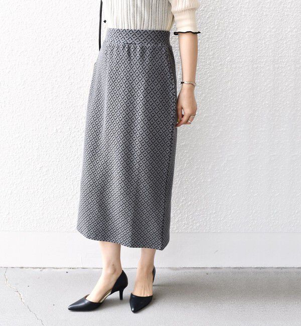 SHIPS for women「* 〈手洗い可能〉ブリスター ジャカード スカート◇」|スカート|