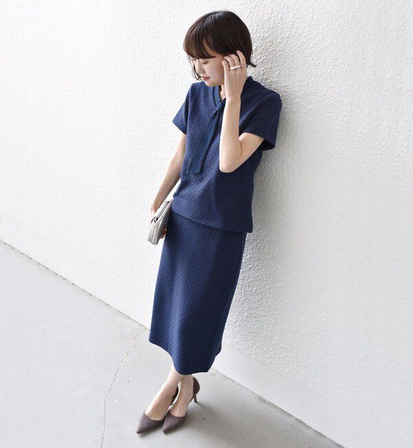 SHIPS for women「* 〈手洗い可能〉ブリスター ジャカード スカート◇」|スカート|