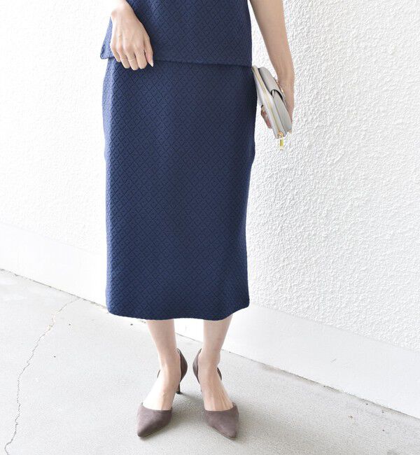 SHIPS for women「* 〈手洗い可能〉ブリスター ジャカード スカート◇」|スカート|