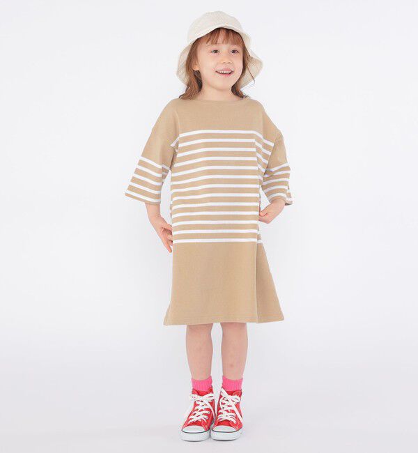 SHIPS KIDS「SHIPS KIDS:100～155cm / パネル ボーダー ワンピース」|ワンピース|