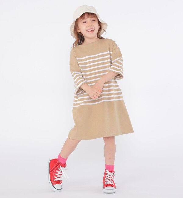 SHIPS KIDS「SHIPS KIDS:100～155cm / パネル ボーダー ワンピース」|ワンピース|