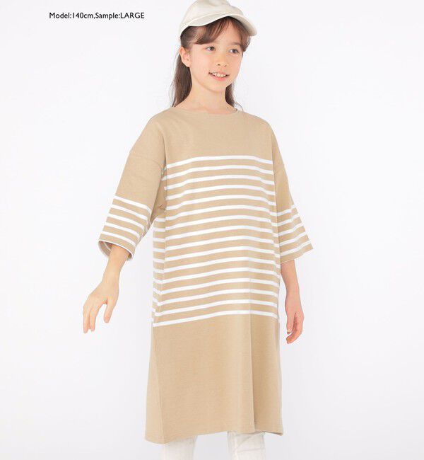 SHIPS KIDS「SHIPS KIDS:100～155cm / パネル ボーダー ワンピース」|ワンピース|