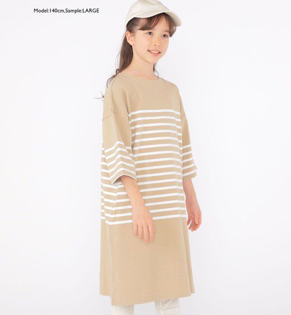 SHIPS KIDS「SHIPS KIDS:100～155cm / パネル ボーダー ワンピース」|ワンピース|