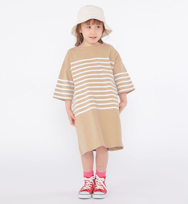 SHIPS KIDS「SHIPS KIDS:100～155cm / パネル ボーダー ワンピース」|ワンピース|