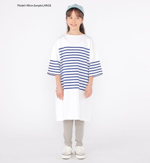 SHIPS KIDS「SHIPS KIDS:100～155cm / パネル ボーダー ワンピース」|ワンピース|