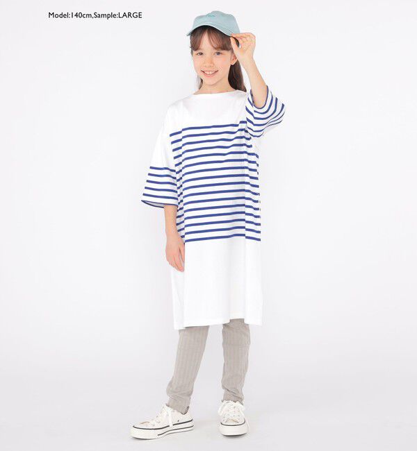 SHIPS KIDS「SHIPS KIDS:100～155cm / パネル ボーダー ワンピース」|ワンピース|