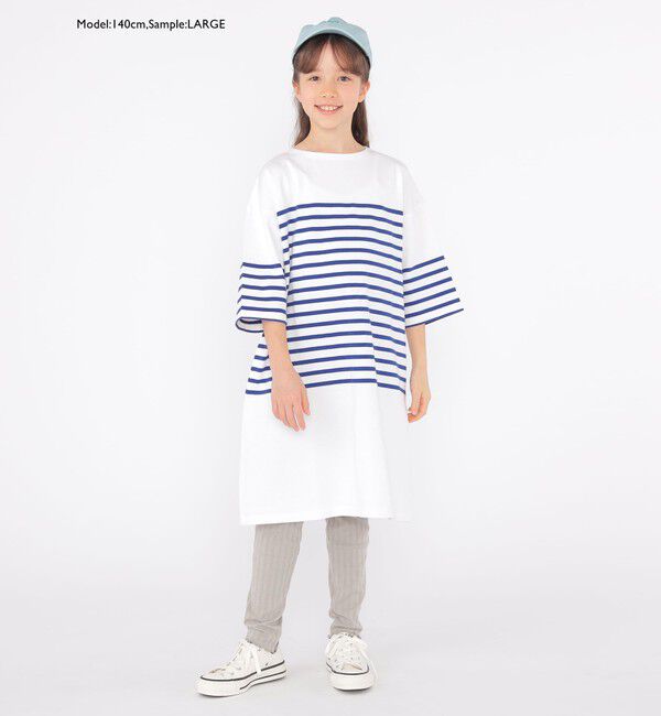 SHIPS KIDS「SHIPS KIDS:100～155cm / パネル ボーダー ワンピース」|ワンピース|