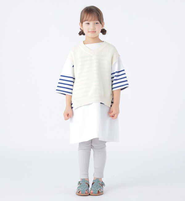 SHIPS KIDS「SHIPS KIDS:100～155cm / パネル ボーダー ワンピース」|ワンピース|