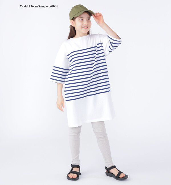 SHIPS KIDS「SHIPS KIDS:100～155cm / パネル ボーダー ワンピース」|ワンピース|