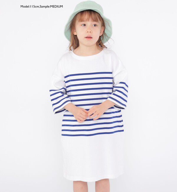 SHIPS KIDS「SHIPS KIDS:100～155cm / パネル ボーダー ワンピース」|ワンピース|