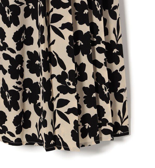 SHIPS for women「【WEB限定】〈洗濯機可能〉ドット 花柄 サイド プリーツ フレンチスリーブ ワンピース」|ワンピース|