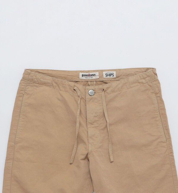 SHIPS「【SHIPS別注】GROWN&SEWN: コットン/リネン イージーショートパンツ」|チノ|