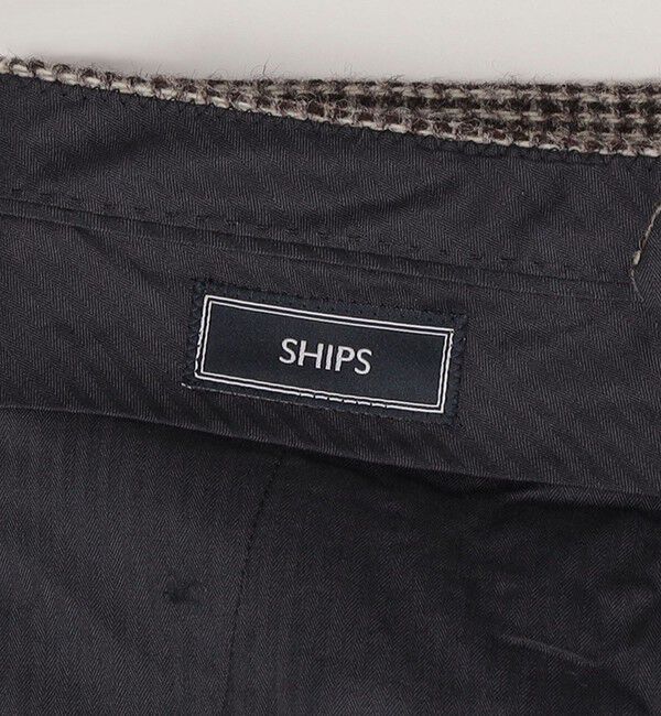 SHIPS「SHIPS: マーリン アンド エヴァンス社製生地 ピンチェック パンツ」|スラックス|