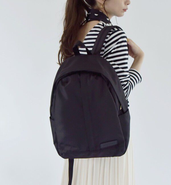 quaranciel「quaranciel: ショルダーバッグ付 フロント ジッパー リュック（A4対応）」|リュック|ブラック