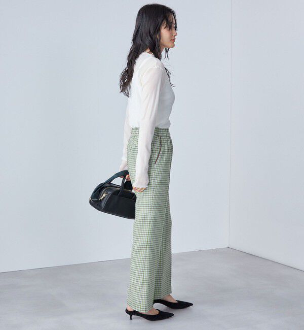 SHIPS for women「PLA チェック / ソリッド フレア パンツ ◇」|その他|
