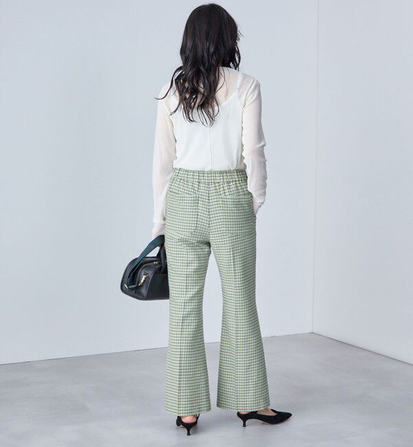 SHIPS for women「PLA チェック / ソリッド フレア パンツ ◇」|その他|