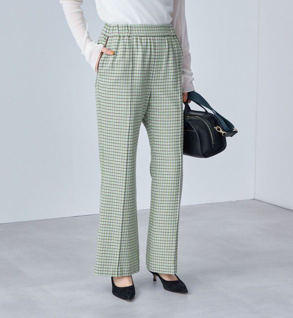 SHIPS for women「PLA チェック / ソリッド フレア パンツ ◇」|その他|