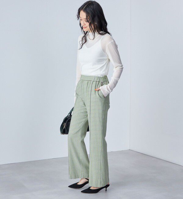 SHIPS for women「PLA チェック / ソリッド フレア パンツ ◇」|その他|