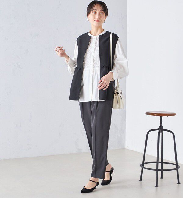 SHIPS for women「〈手洗い可能〉強撚 へビー ツイル テーパード パンツ 24SS ◇」|その他|