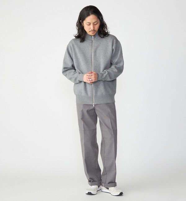 SHIPS「SHIPS: 〈手洗い可能〉 ダブルフェイス コットン カシミヤ スタンドジップ ニット ブルゾン」|カーディガン|