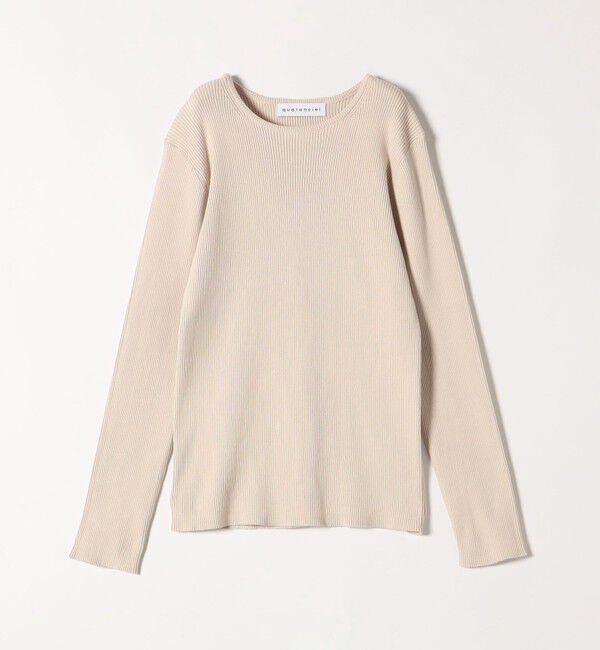 quaranciel「quaranciel:〈手洗い可能〉コットン リブ クルーネック ニット」|ニット・セーター|