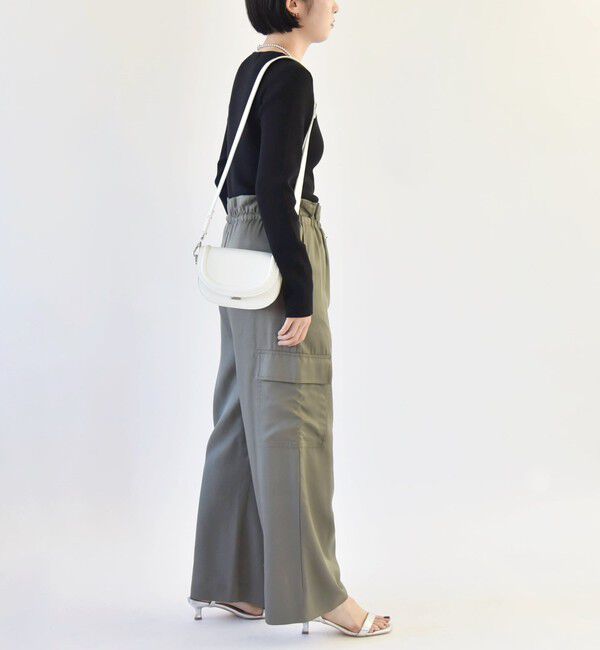 quaranciel「quaranciel:〈手洗い可能〉コットン リブ クルーネック ニット」|ニット・セーター|